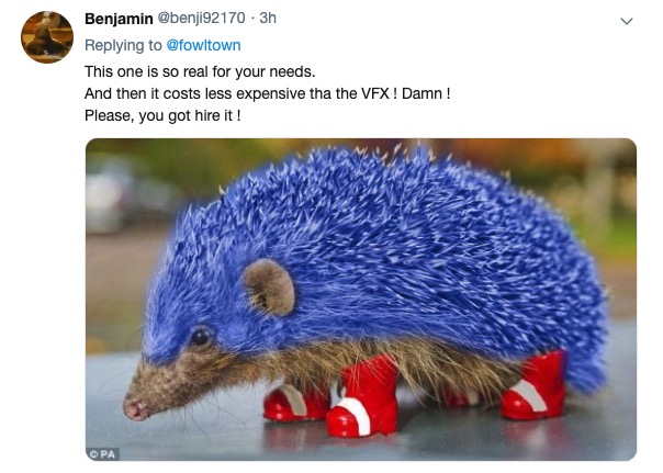 meme Sonic Movie Redesign memes - animals wearing shoes - Benjamin 3h This one is so real for your needs. And then it costs less expensive tha the Vfx ! Damn! Please, you got hire it!