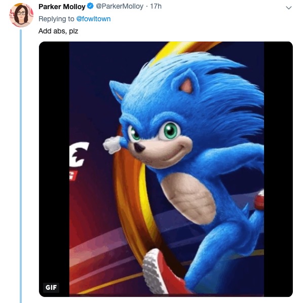 meme Sonic Movie Redesign memes - sonic the hedgehog movie - Parker Molloy Molloy. 17h Add abs, plz Gif