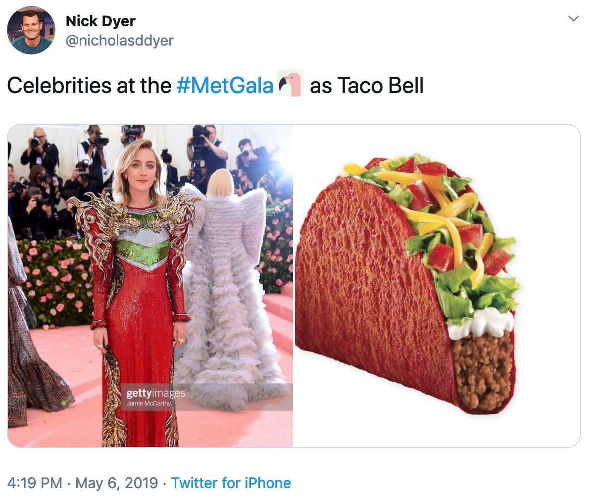 tradition - Nick Dyer Celebrities at the as Taco Bell gettyimages Jamie McCarthy Twitter for iPhone