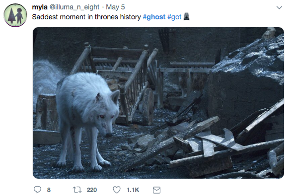 Ghost meme game of thrones - Jon Snow - myla . May 5 Saddest moment in thrones history & 9 8 12 220 ~ 9