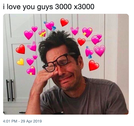 Avengers Endgame I Love You 3000 meme - paul rudd hearts - i love you guys 3000 x3000