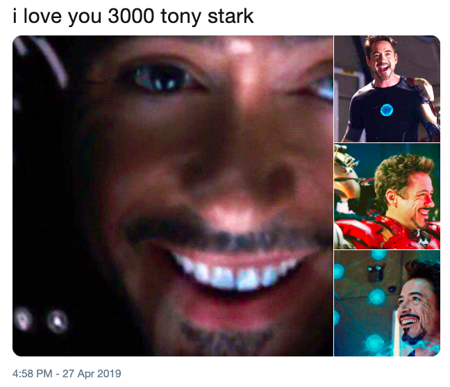 Avengers Endgame I Love You 3000 meme - i love you 3000 tony stark