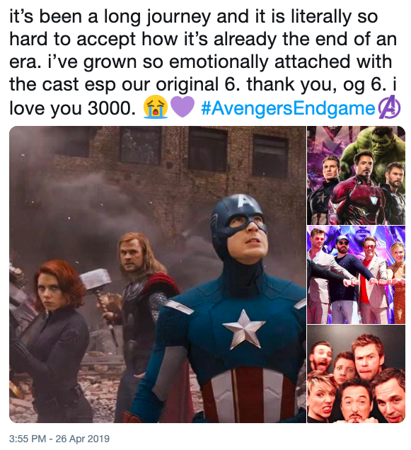 Avengers Endgame I Love You 3000 meme - it's been a long journey and it is literally so hard to accept how it's already the end of an era. i've grown so emotionally attached with the cast esp our original 6. thank you, og 6. i love you 3000. Endgame A