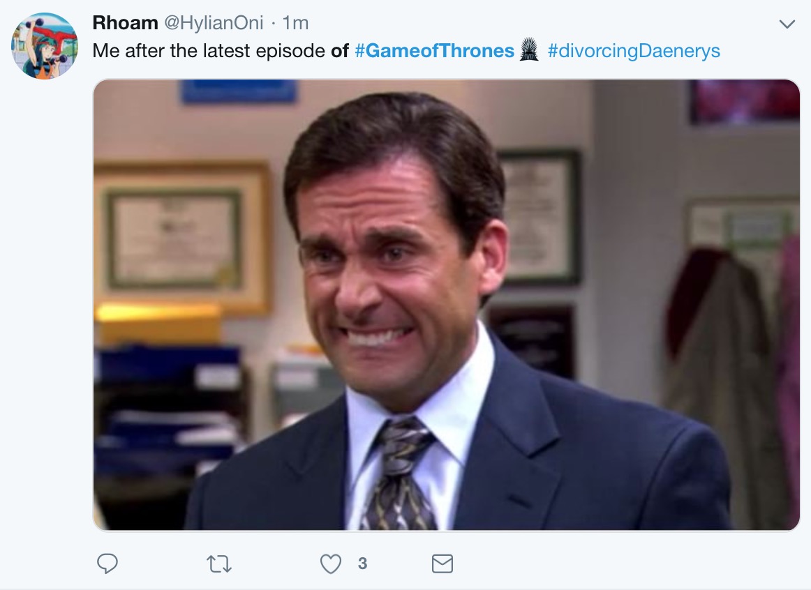 Game of Thrones Season 8 Episode 5 memes - post malone michael scott - Rhoam 1m Me after the latest episode of