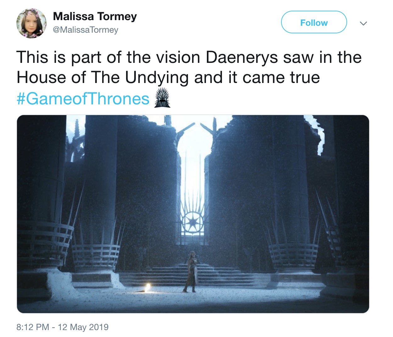 Game of Thrones Season 8 Episode 5 memes - presentation - Malissa Tormey This is part of the vision Daenerys saw in the House of The Undying and it came true
