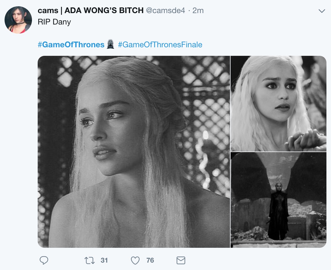game of thrones final episode meme - beauty - cams | Ada Wong'S Bitch 2m Rip Dany # 0 27 31 76 o