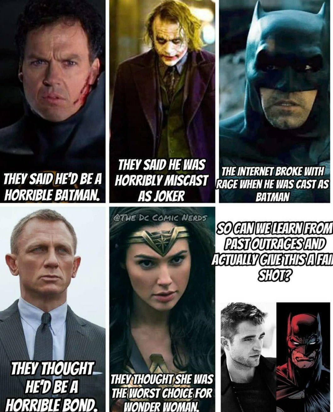 Robert Pattinson Batman Memes - heath ledger joker - They Said He Was The Internet Broke With They Said He'D Be A Horribly Miscast Rage When He Was Cast As Horrible Batman. As Joker Batman Dc Comic Nerds So Can Welearn From Past Outrages And Agtually Give