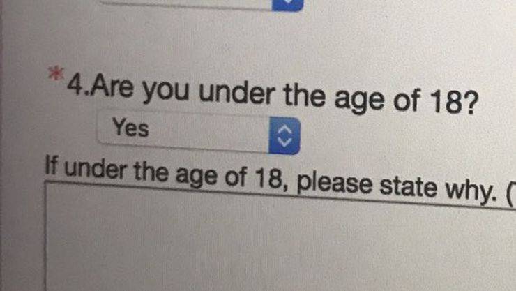 Nailed it - if under 18 please state - 4.Are you under the age of 18? Yes If under the age of 18, please state why.