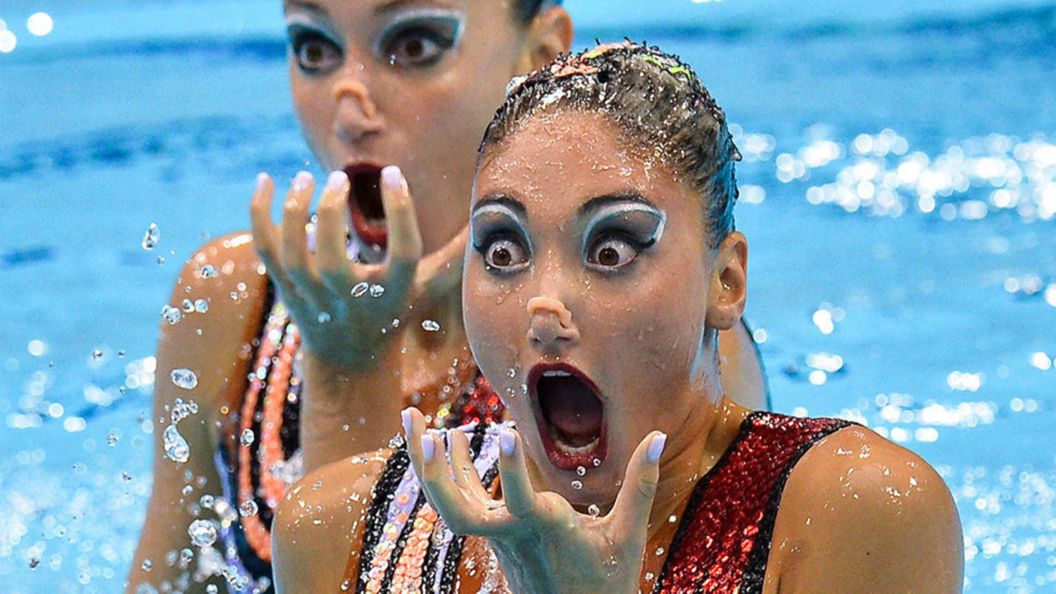 random pics - synchronized swimming makeup