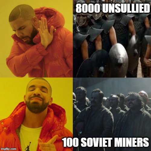 chernobyl meme about gwen ben 10 memes - 8000 Unsullied 100 Soviet Miners imgflip.com