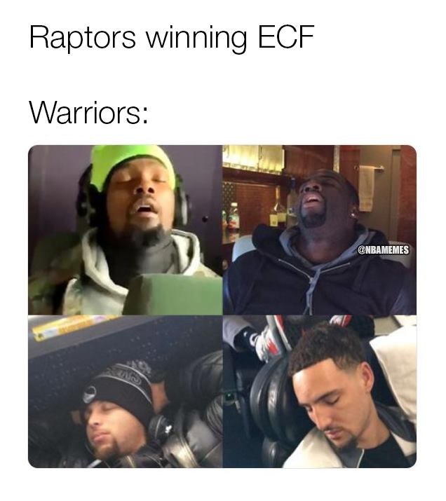 funny nba finals meme that about photo caption - Raptors winning Ecf Warriors