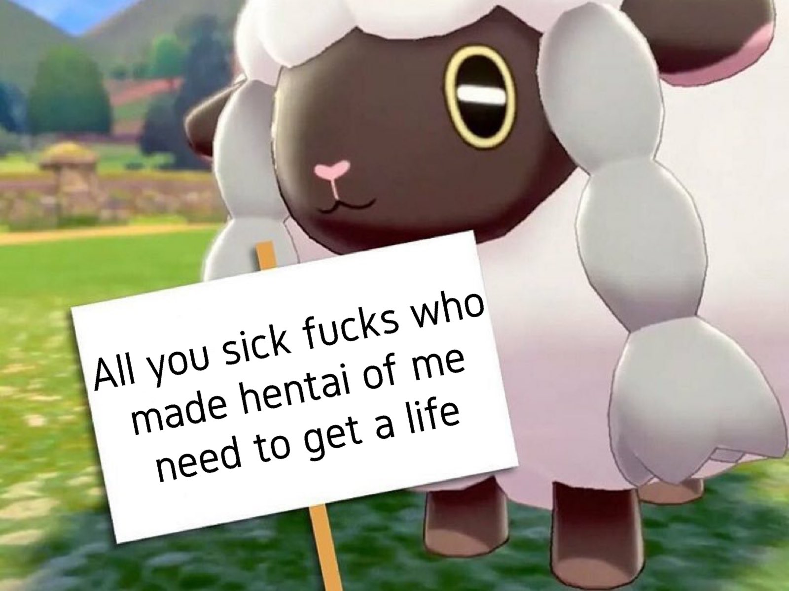 wooloo memes about Pokémon Sword and Shield - All you sick fucks who made hentai of me need to get a life