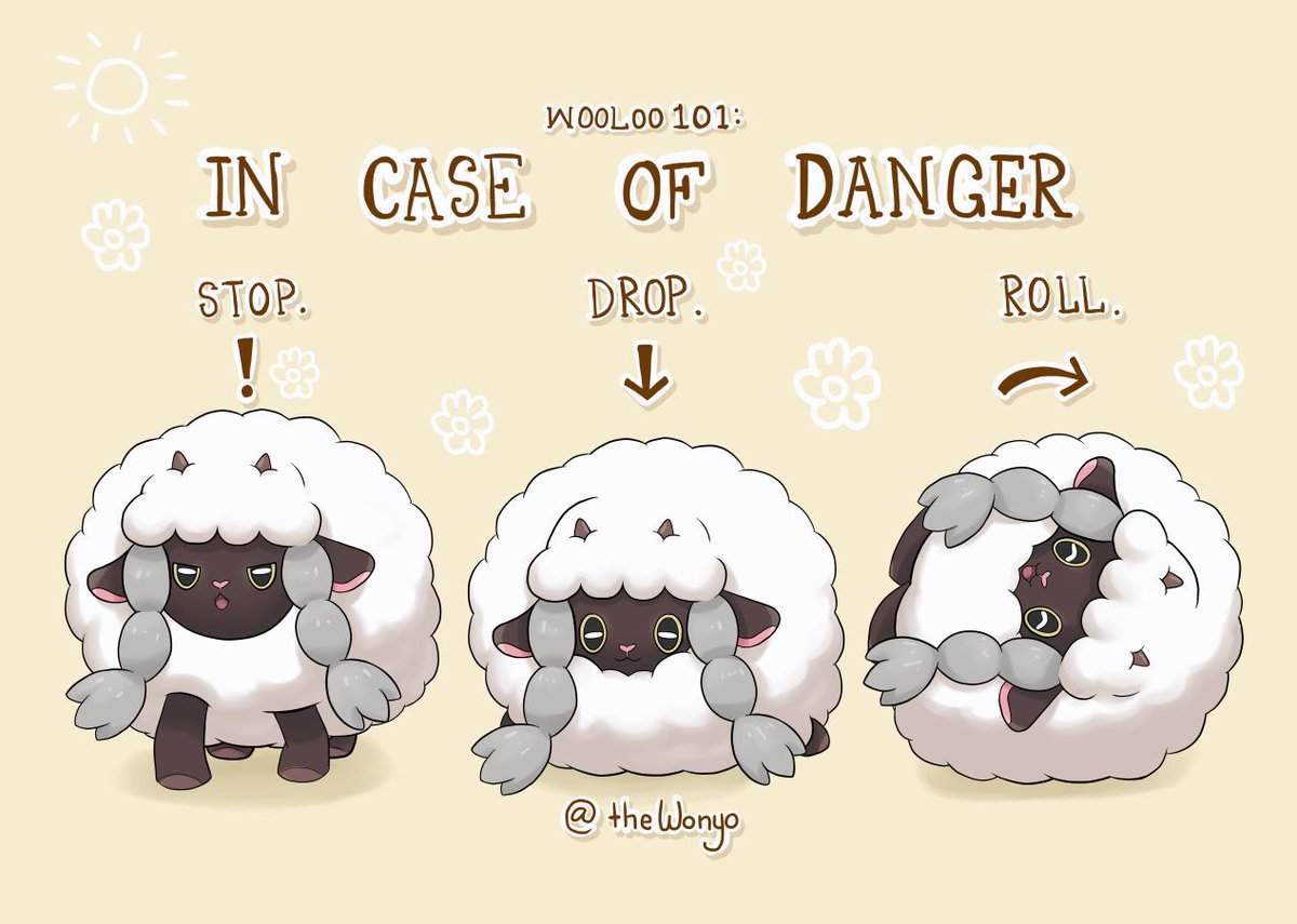wooloo memes about cartoon - WOOL00 101 In Case Of Danger Stop. Drop, Roli Roll. @ the Wonyo