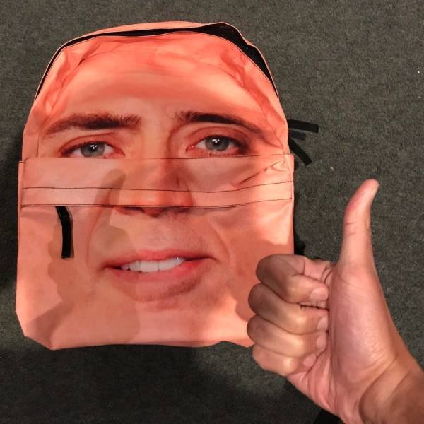 a Nicolas cage backpack