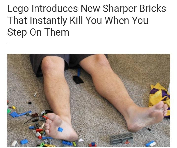step on lego - Lego Introduces New Sharper Bricks That Instantly Kill You When You Step On Them
