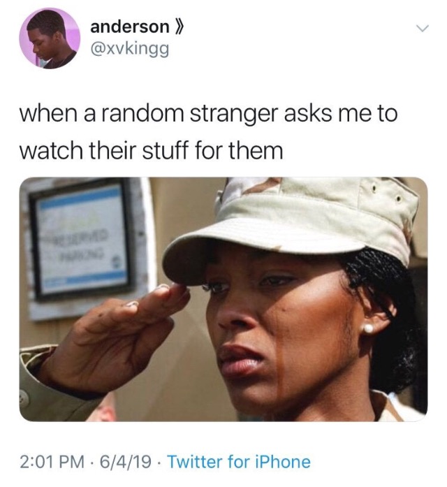 got season 8 episode 3 memes - anderson when a random stranger asks me to watch their stuff for them