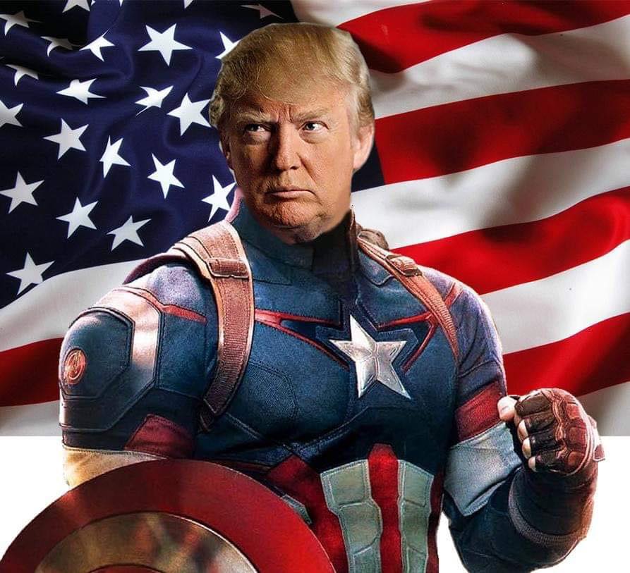 Trump memes - Trump as captain america