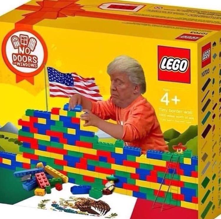 donald trump lego wall meme - No Doors On Windows Lego iny borner wal