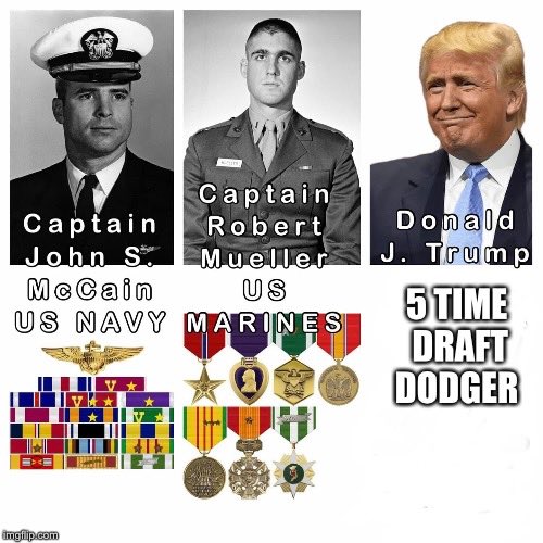 draft dodger trump - Captain Captain Robert Donald John S. MuellerJ. Trump McCain Us 5 Time Us Navy Marines Draft Lo Dodger Ingilip.com