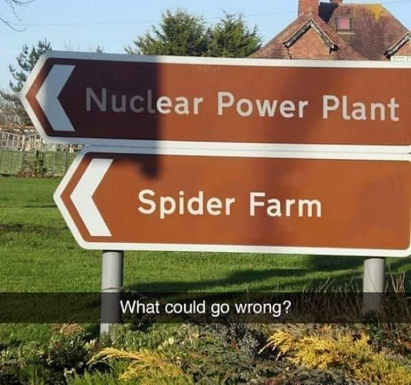nuclear power plant spider farm - 'Nuclear Power Plant Spider Farm What could go wrong?