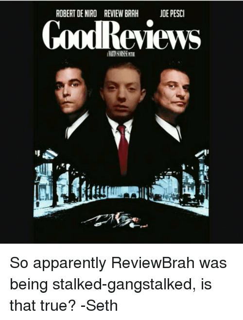 ReviewBrah Memes - goodreviews reviewbrah - Robert De Niro Review Brah Joe Pesci GoodReviews Wanini So apparently ReviewBrah was being stalkedgangstalked, is that true? Seth