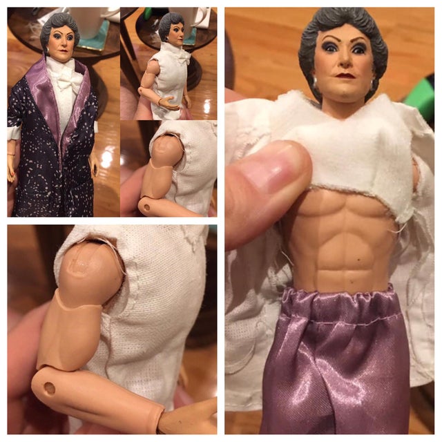 funny picture - golden girls doll is ripped
