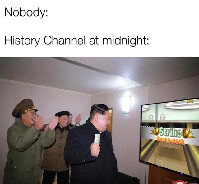 history channel after midnight meme with kim jong un