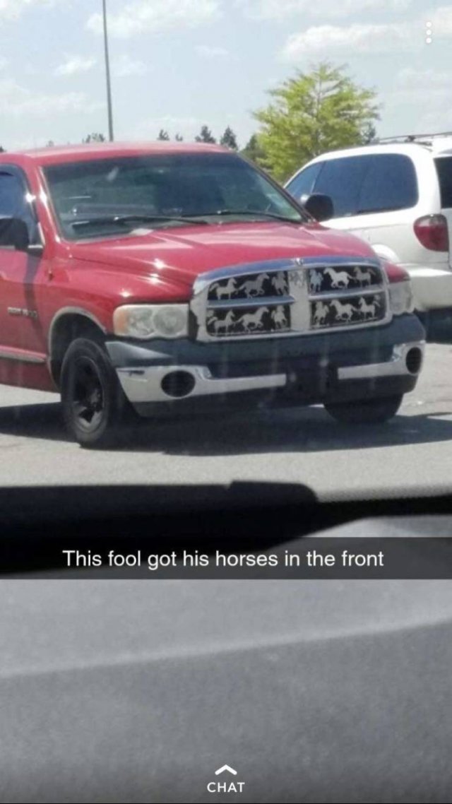 tire - This fool got his horses in the front Chat
