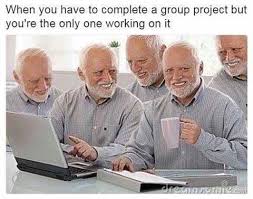 hide the pain harold meme - When you have to complete a group project but you're the only one working on it