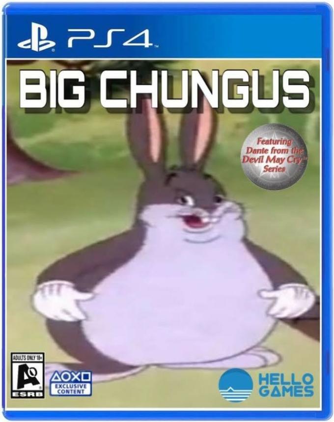 big chungus meme - B PS4 Big Chungus Featuring Dante from the Devil May Cry Series Adults Only 184 Exclusive Content Hello Games Esrb