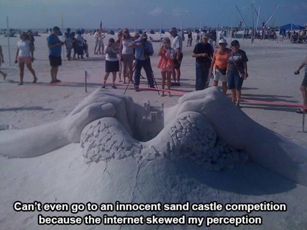 Unbelievable funny pics - goatse sand castle Can't even go to an innocent sand castle competition because the internet skewed my perception