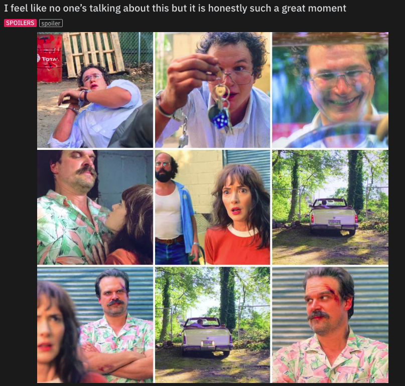 stranger things 3 meme - collage - I feel no one's talking about this but it is honestly such a great moment, Spoilers Spoiler Iii