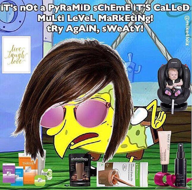 Karen Memes - It's not a PyRaMID Scheme It'S Called Multi Level MaRKETIN! Try Again, Sweaty!