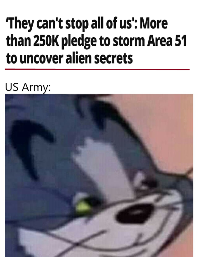 area 51 meme - They can't stop all of us' More than pledge to storm Area 51 to uncover alien secrets Us Army