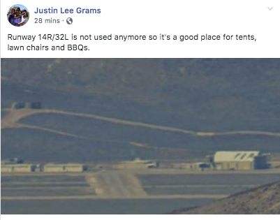 area 51 meme - water resources - Justin Lee Grams 28 mins. Runway 14R32L is not used anymore so it's a good place for tents, lawn chairs and BBQs.