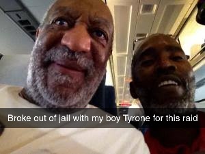 area 51 meme - bill cosby selfie - Broke out of jail with my boy Tyrone for this raid