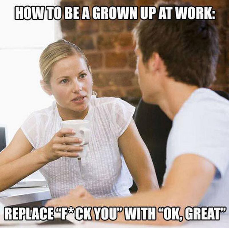 How To Be A Grown Up At Work ReplacefCk Youp With