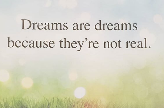 therapy house of fraser - Dreams are dreams because they're not real.