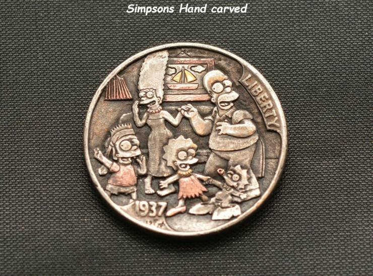 coin - Simpsons Hand carved 1937