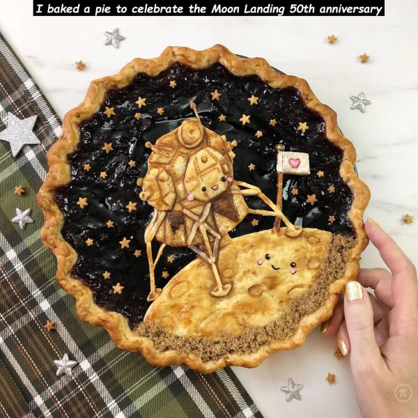 cherry pie - I baked a pie to celebrate the Moon Landing 50th anniversary