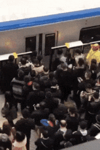 packed train gif