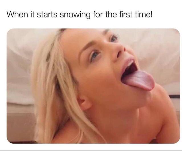 blond - When it starts snowing for the first time!