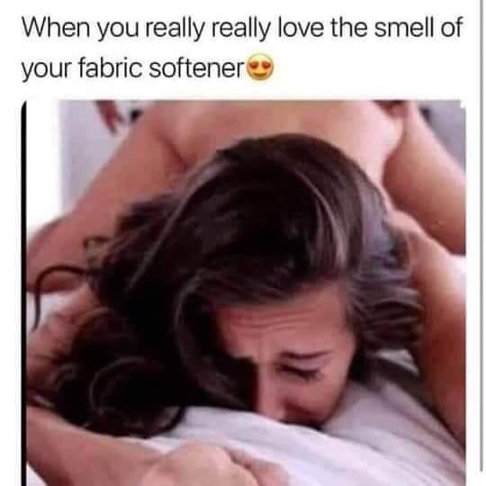photo caption - When you really really love the smell of your fabric softenere