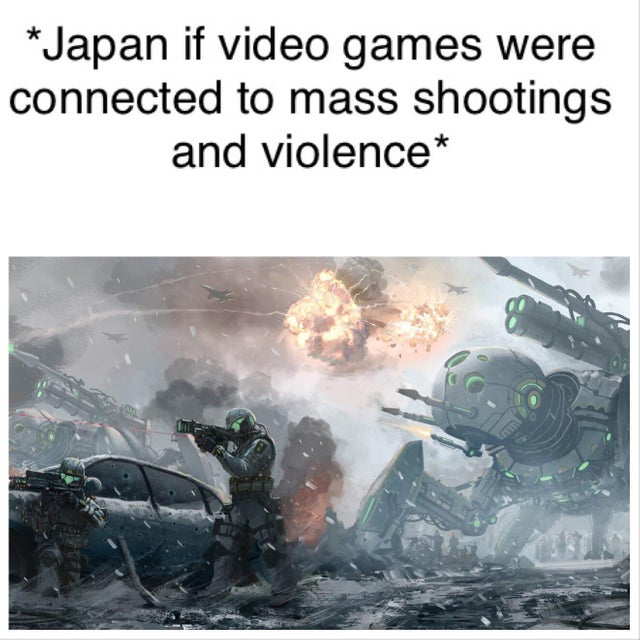 video game violence - winter warzone - Japan if video games were connected to mass shootings and violence