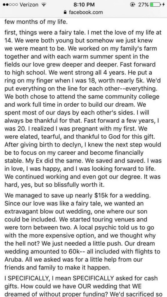 Bride Melts Down on Facebook and Cancels Her Wedding