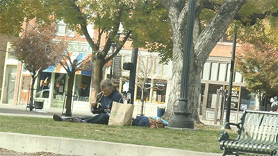 A man gives away free olive garden pasta to random homeless people in salt lake city