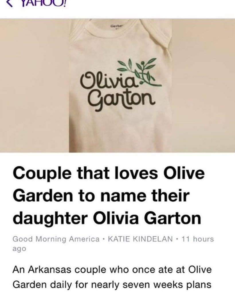 olive garden meme - olivia garton