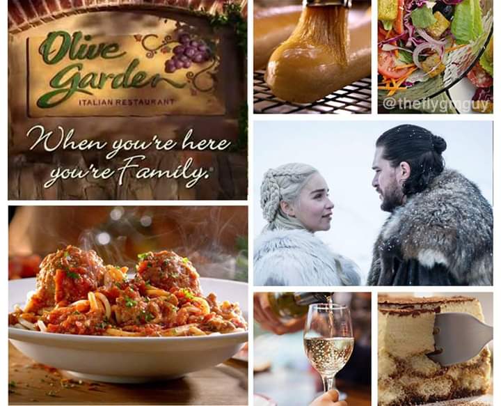 olive garden meme - dish - Olwe Garden Italian Restaurant When you're here you're Family