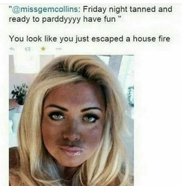 Funny memes for her - chunky meme about your makeup looking like you were in a campfire