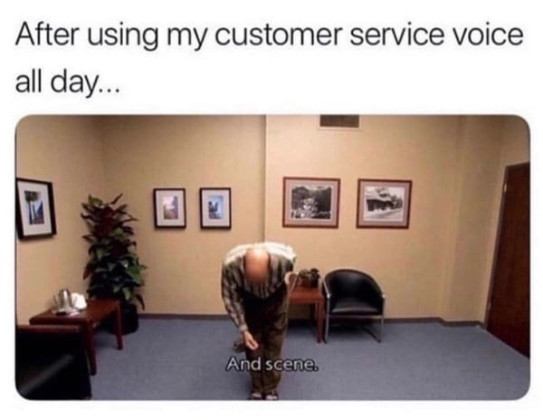 Funny Restaurant Memes - ariana 7 rings memes - After using my customer service voice all day... And scene.